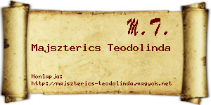 Majszterics Teodolinda névjegykártya